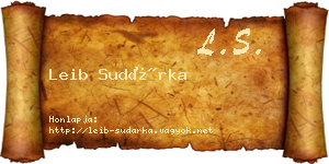 Leib Sudárka névjegykártya